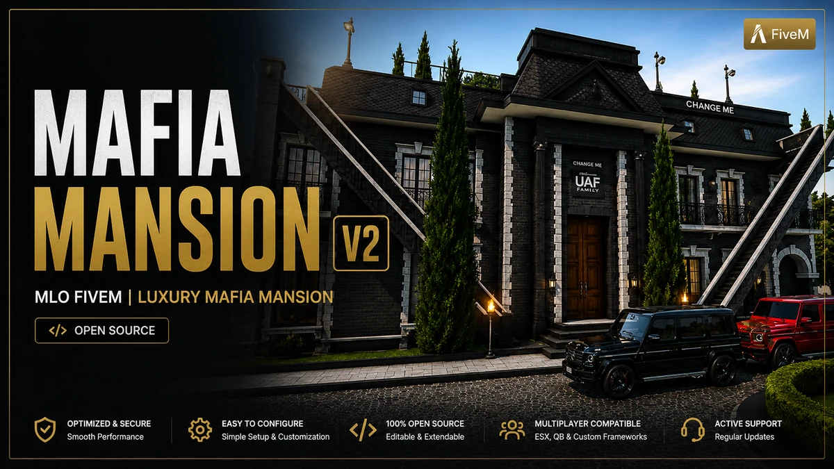 Mafia Mansion V2 MLO FiveM | Luxury Mafia Mansion | Open Source
